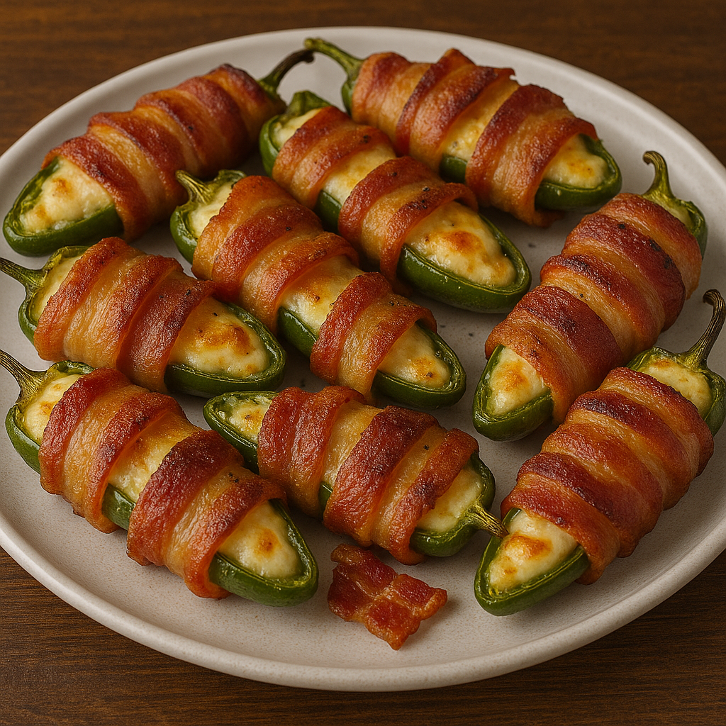 Cheese-Stuffed Bacon-Wrapped Jalapeños